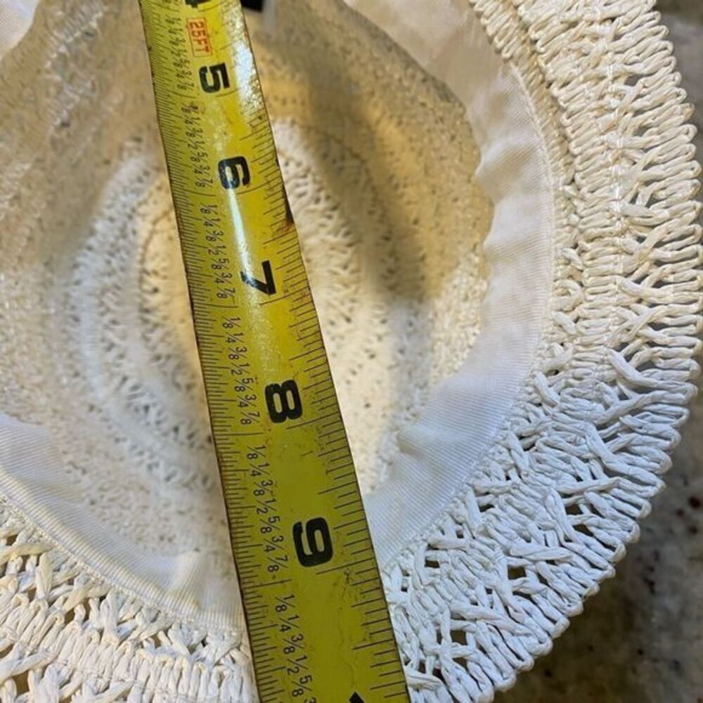 Women’s apt.‎ 9 white and black straw hat - Picture 5 of 5